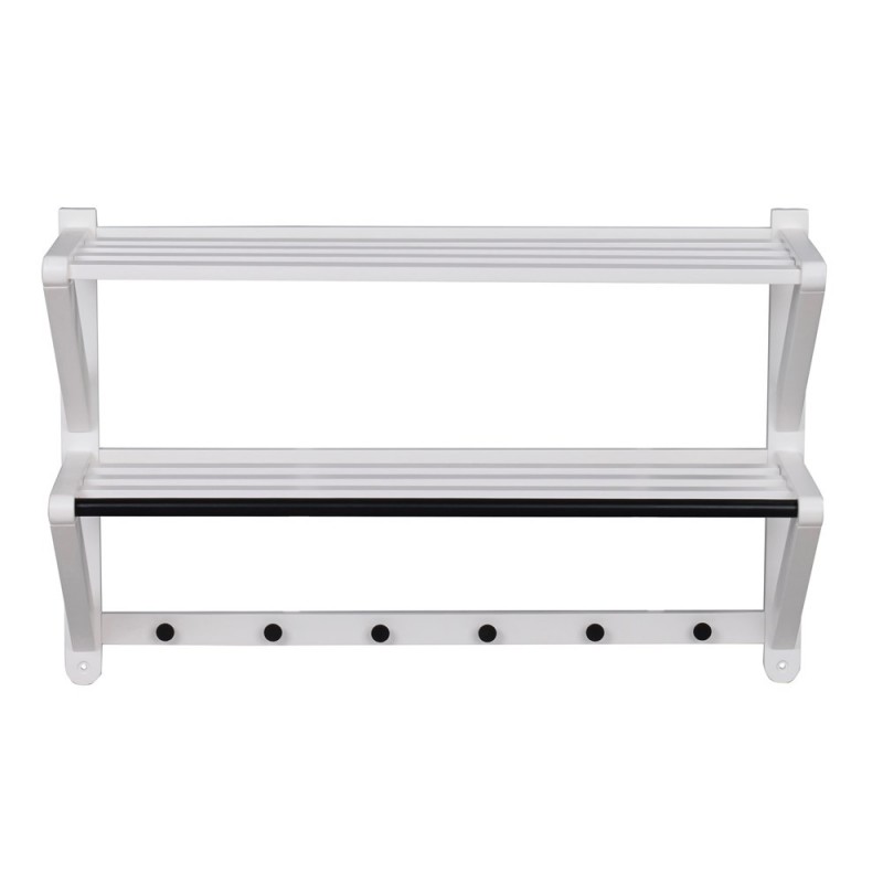 RO Met Hat Shelf Double White